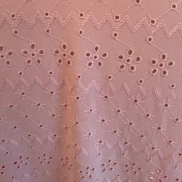 Woman's Torrid Beautiful Pink Eyelet Long sleeve button down blouse, Size 3X - Picture 8 of 13